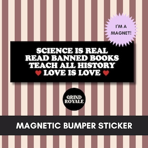 Social Activism Science is Real Bumper Sticker, Feminist Sticker,Cool Bumper Sticker, Funny Bumper Sticker,Political Bumper Sticker, Leftist