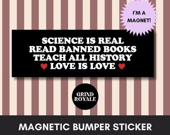 Social Activism Science is Real Bumper Sticker, Feminist Sticker,Cool Bumper Sticker, Funny Bumper Sticker,Political Bumper Sticker, Leftist