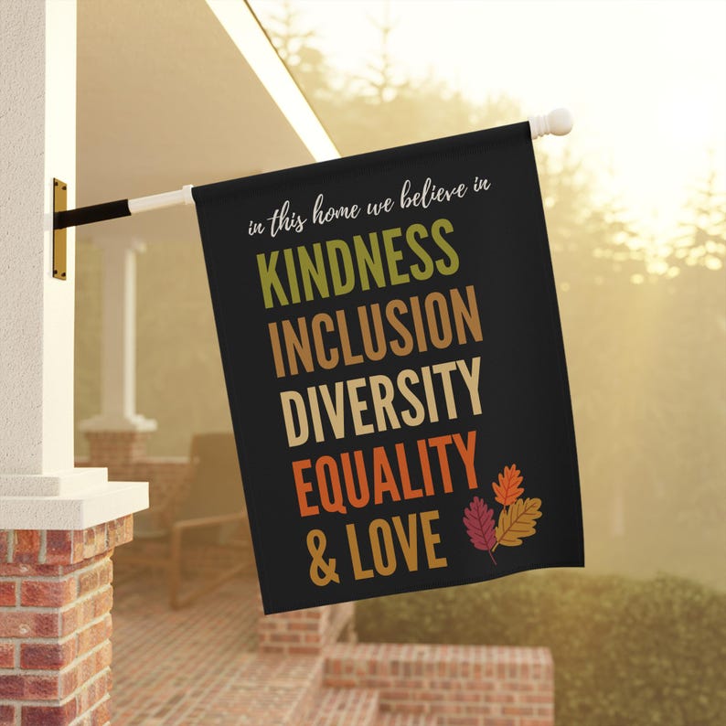 Fall Kindness Garden Flag, Autumn Garden Flag,Thanksgiving House Banner,Fall Yard Flag, Fall Garden Flag,Fall Garden Decor,Liberal Yard Flag image 5