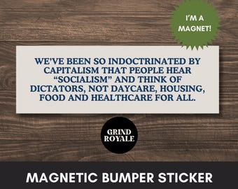 Liberal Bumper Magnet, Social Justice Bumper Sticker, Funny Bumper Sticker,Political Bumper Sticker, FDT Sticker, Anti MAGA, Leftist