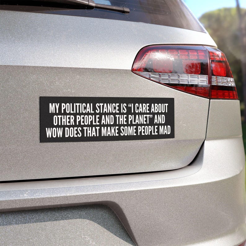 Liberal Bumper Magnet, Social Justice Bumper Sticker, Funny Bumper Sticker,Political Bumper Sticker, FDT Sticker, Anti MAGA, Leftist image 4