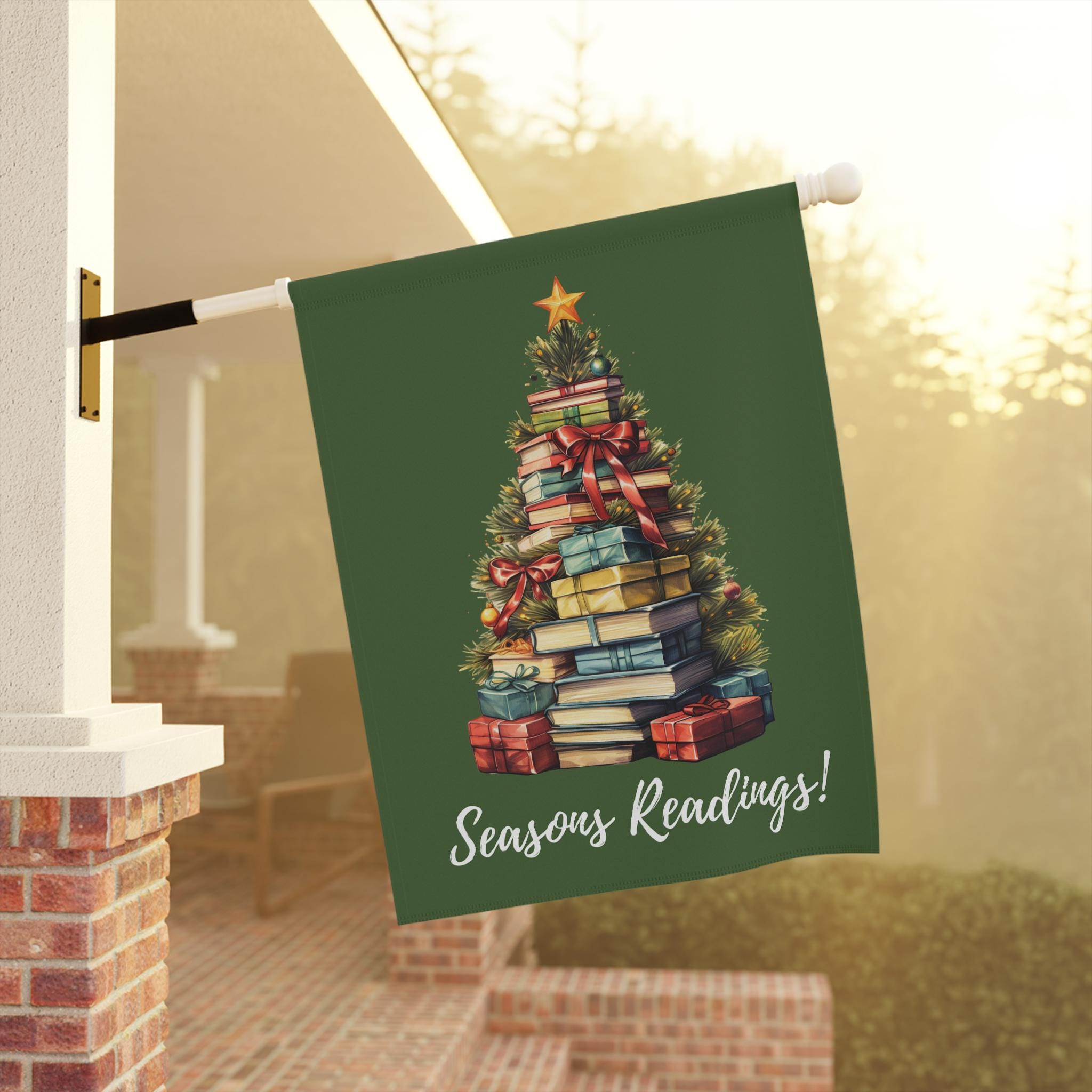 ARGOOFG Bandiera Da Giardino Di Natale – Double Face 30,5x45,7 Cm – Decorazione Esterni Con Alberelli – Resistente UV