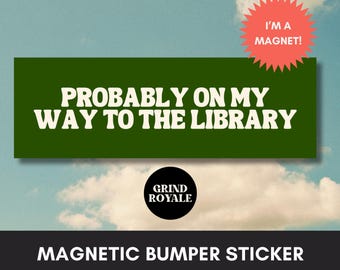 Library Bumper Sticker, Funny Car Magnet, Bumper Sticker, Gifts For Geeks, Book Sticker, Read Banned Books,Gifts for Readers,Librarian Gift