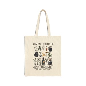 Owens Sisters Tote, Book Bag, Botanical Tote Bag, Movie Gifts, Witchy Gifts, Owens Sisters Gifts, Movie Lover,Midnight Margaritas image 2