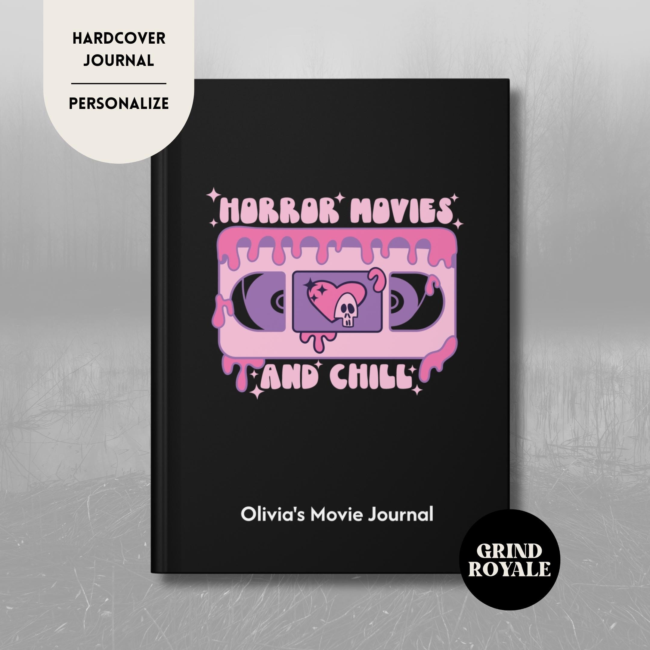 Custom Horror Movie Logbook Review Journal, Horror Movie Lover Gift, Movie Critic Journal, Movie Tracker, Movie Review Journal, Horror Gift