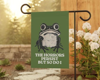 Funny Frog Garden Flag, Spring Garden Flag, Summer Garden Flag, Funny Frog Home Banner, Gifts for Gardeners, Porch Flag, Funny Yard Sign