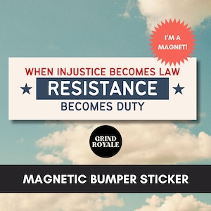 Anti Fascism Anti MAGA Car Magnet Bumper Sticker, Progressive Liberal Feminist, Political Bumper Sticker,Anti Trump Sticker, Leftist Sticker