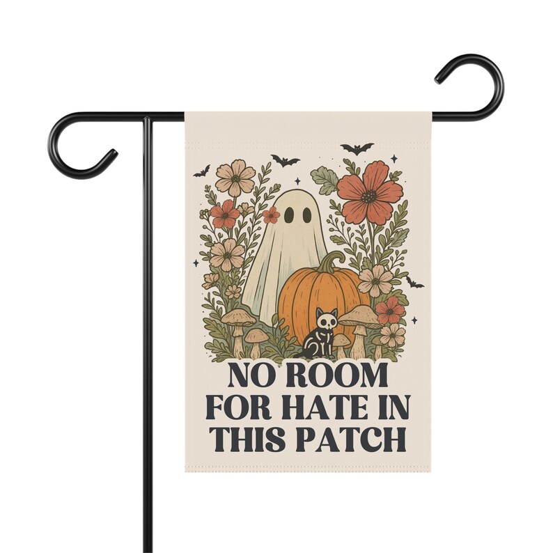 Kindness Fall Ghosts Garden Flag, Fall Garden Flag, Halloween Garden Flag, Fall Yard Flag,Spooky Garden Decor,Fall of the Patriarchy,Liberal image 3