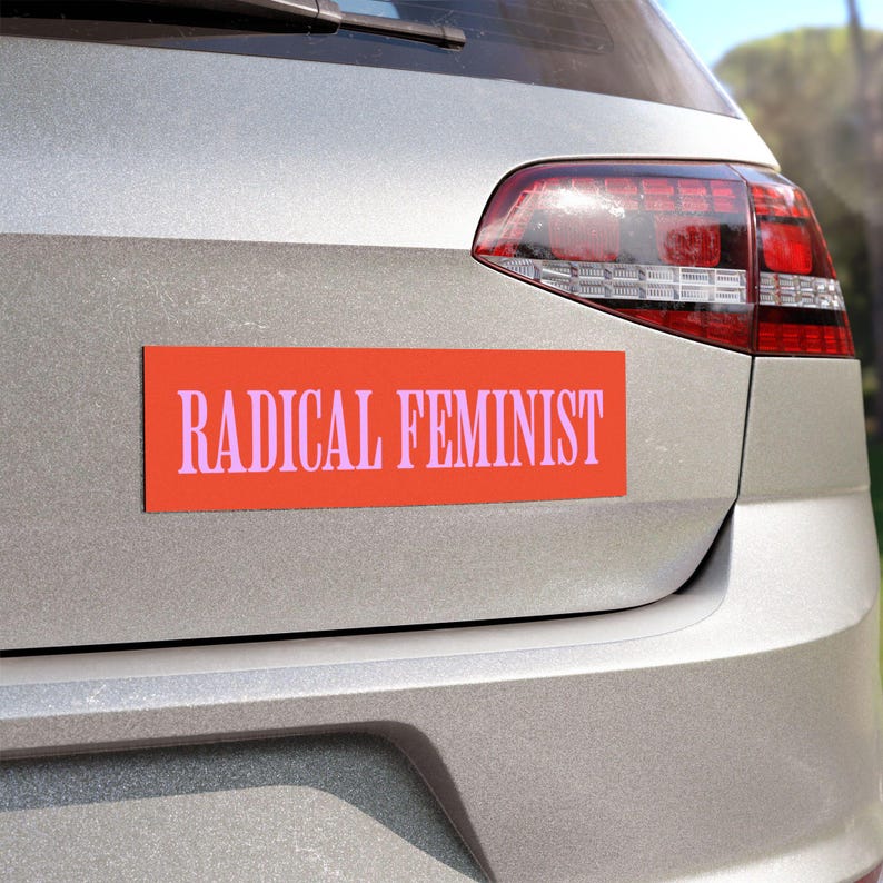Radical Feminist Bumper Sticker Magnet, Feminist Sticker, Smash the Patriarchy, Cool Bumper Sticker, Funny Bumper Sticker, Political Sticker image 4