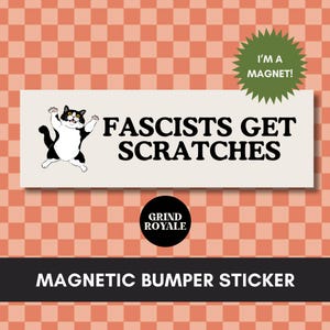 Anti Fascism Social Justice Leftist Car Magnet Bumper Sticker,Progressive Liberal,Political Bumper Sticker,Anti Trump Sticker, Anti MAGA
