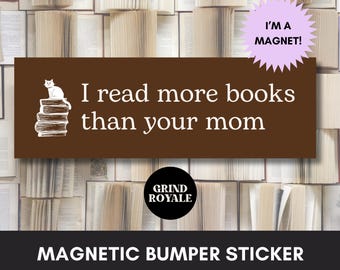 Reader Bumper Sticker, Car Magnet Funny, Car Bumper Sticker Magnet, Bumper Sticker, Gifts For Geeks, Book Sticker, Bookish,Gifts for Readers