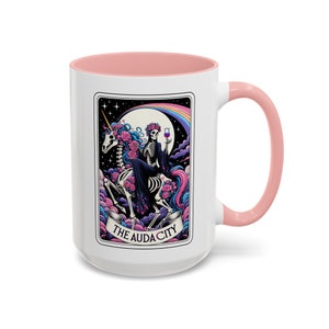 Audacity Tarot Card Mug, Occult skeleton tarot card Coffee mug, The audacity Tarot mug, witchy mug, witchy tarot card mug, the audacity mug image 5