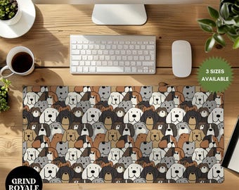 Funny Dog Desk Mat, Dog Desk Mat, Gamer Desk Mat, Gaming Desk Mat, Large Desk Mat, Desk Accessories, Dog Desk Accessories, Home Office