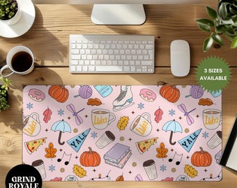 Fantasy Books Whimsical Desk Mat, Bookish Desk Mat, Cute Desk Mat, Gaming Desk Mat, Large Desk Mat, Desk Accessories, Book Lover