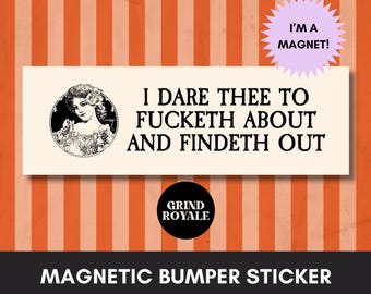 FAFO Bumper Sticker, Car Magnet Funny, Car Bumper Sticker Magnet, Bumper Sticker, Dark Humor Sarcastic Sticker, Funny Bumper Sticker