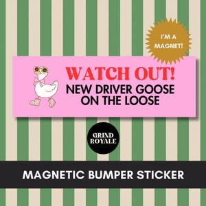 New Driver Funny Car Magnet, Funny Car Magnet, Funny Bumper Sticker, Gifts For New Driver, Teenager Gift, Student Driver Magnet