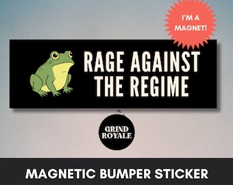 Progressive Liberal Frog Bumper Sticker, Anti MAGA Sticker, Leftist Bumper Sticker,Political Bumper Sticker,FDT Sticker, Democrat Sticker