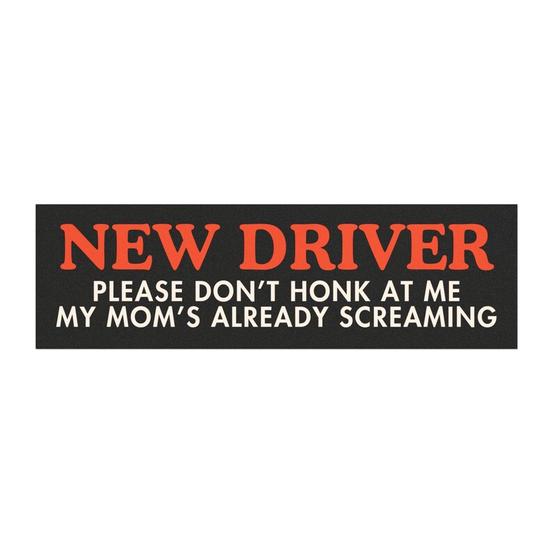 New Driver Funny Car Magnet, Funny Car Magnet, Funny Bumper Sticker, Gifts For New Driver, Teenager Gift, Student Driver Magnet image 2