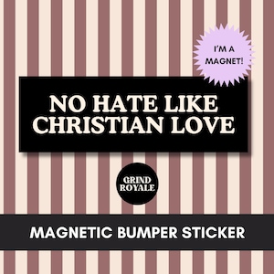 Linker Automagnet Anti-Christlicher Nationalismus-Autoaufkleber, lustiger Autoaufkleber, politischer Autoaufkleber, Anti-Trumpf-Aufkleber