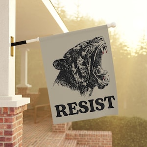 Resist Anti-Fascism Garden Flag, Social Activist Flag, Democrat Garden Flag, Spring Garden Flag, Anti Trump, Anti MAGA Progressive Flag