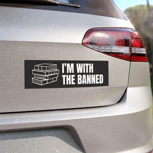 Banned Books Bumper Sticker, Funny Car Magnet, Bumper Sticker, Gifts For Geeks, Book Sticker, Read Banned Books,Gifts for Readers, Bookish image 4