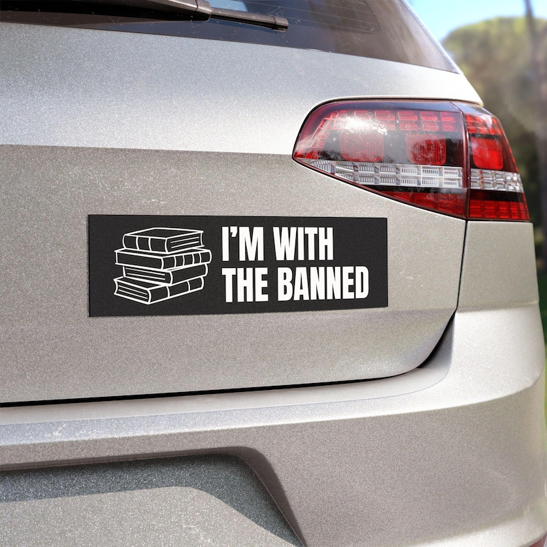 Banned Books Bumper Sticker, Funny Car Magnet, Bumper Sticker, Gifts For Geeks, Book Sticker, Read Banned Books,Gifts for Readers, Bookish image 4