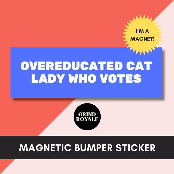 Cat Lady Bumper Etsy