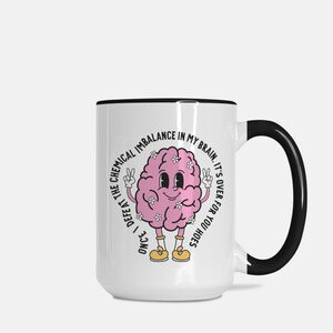 Cute Mental Health Mug, Funny Mental Health, Funny Mug, Sarcastic Funny Mug, Coffee Gift, Funny Gift, Retro Mug, Anxiety image 2