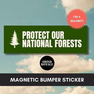 Protect National Forests Car Magnet Bumper Sticker,Progressive Liberal,Political Bumper Sticker,Anti Trump, Anti MAGA, Liberal Sticker