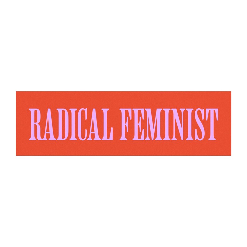 Radical Feminist Bumper Sticker Magnet, Feminist Sticker, Smash the Patriarchy, Cool Bumper Sticker, Funny Bumper Sticker, Political Sticker image 2