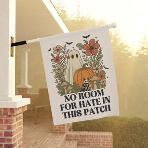 Kindness Fall Ghosts Garden Flag, Fall Garden Flag, Halloween Garden Flag, Fall Yard Flag,Spooky Garden Decor,Fall of the Patriarchy,Liberal image 5