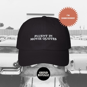 Chapeau brodé cinéphile, chapeau de papa, cadeau cinéphile, vêtements de cinéma, critique de cinéma bénévole, cadeaux pour geeks, cadeau film, chapeau de film, réalisateur