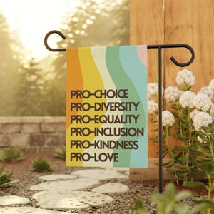 Social Activism Flag, Kindness Garden Flag, Democrat Garden Flags, Political Yard Flag, Feminist Flag, Progressive Flags, Liberal, Anti MAGA