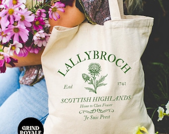 Lallybroch Tote Bag, Claire Fraser, Jamie Fraser,Romance Reader Gift, Clan Fraser, Historical Romance Books, Bookish Tote Bag