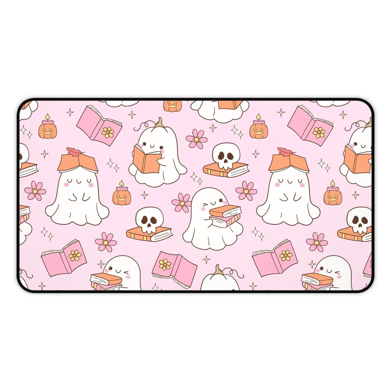 Cute Ghosts Desk Mat, Aesthetic Desk Accessory, Cute Workspace, Trendy ...