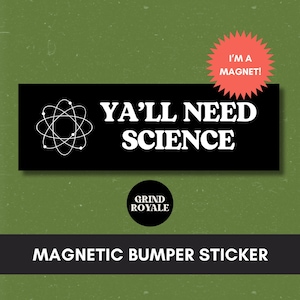 Pro Science Bumper Sticker Magnet, Science Sticker,Cool Bumper Sticker, Funny Bumper Sticker, Nerdy Bumper Sticker, Science Gift