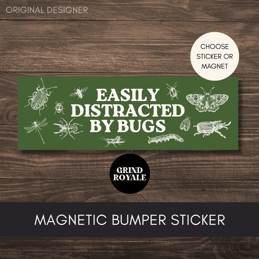 Insect Lover Entomology Bumper Car Magnet, Car Magnet Funny, Funny ...