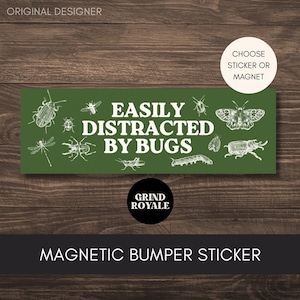 Insektälskare entomologi stötfångare bilmagnet, rolig bilmagnet, rolig stötfångardekal, stötfångardekal, ohängda klistermärken, entomologi, insektsgåva