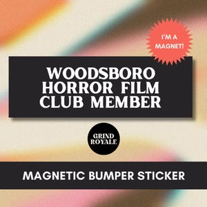 Horror Movie Bumper Car Sticker, Car Magnet Funny, Car Bumper Sticker Magnet, Bumper Sticker, Unhinged Stickers, Horror Lover, Horror Movies