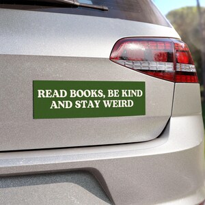Reader Bumper Sticker, Funny Car Magnet, Bumper Sticker, Gifts For Geeks, Book Sticker, Read Banned Books,Gifts for Readers, Weirdcore image 4