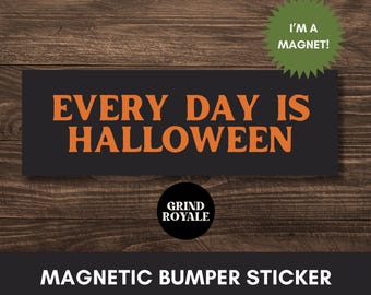 Halloween Bumper Car Magnet, Funny Goth Bumper Sticker, Funny Bumper Sticker,Bumper Sticker,Unhinged Stickers,Goth Sticker, Horror Lover