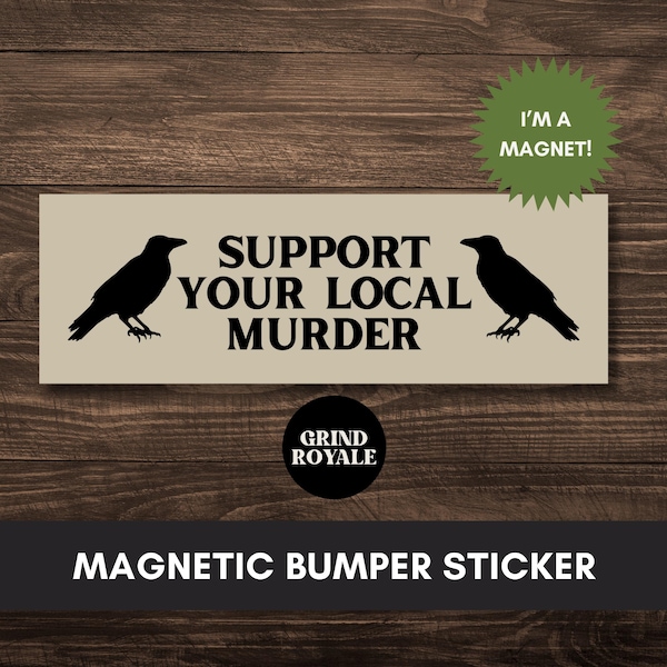 Aimant de voiture gothique drôle, Aimant de voiture drôle, Autocollant pour pare-chocs drôle, Autocollant pour pare-chocs, Autocollants décrochement, Autocollant gothique, Autocollant corbeau