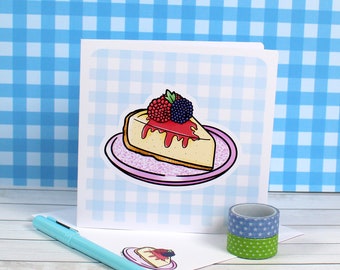 Personalised Cheesecake Card - Any Occasions Card - Cake Lover Card - Mum - Mam - Mom - Daughter - Card For Friend