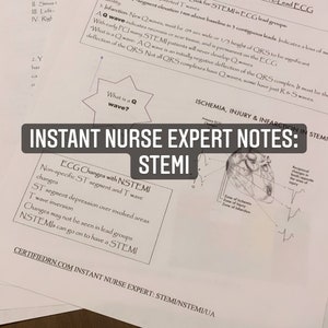 Instant Nurse Expert Notes: Identifying STEMI