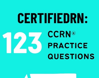 May include: A white sheet of paper with lines and a black pen writing on it. The paper has a red EKG line at the bottom. The text on the page reads "CERTIFIEDRN: CCRNⓇ PRACTICE QUESTIONS". The text at the bottom of the image reads "KAREN CARROLL MS RN CCNS CCRN-K PCCN-K".