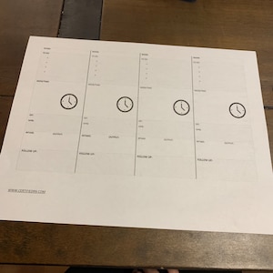 Med Surg Report Sheet