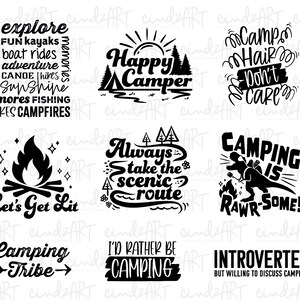 Camping SVG-paket - Campingtröja SVG - Campingliv svg - Happy Camper png - Campinghoodie svg - Campingtröja för barn - Babycamping SVG bild 4