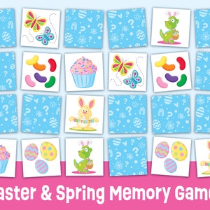 Easter Spring Memory Match Game Instant Download Fun - Etsy