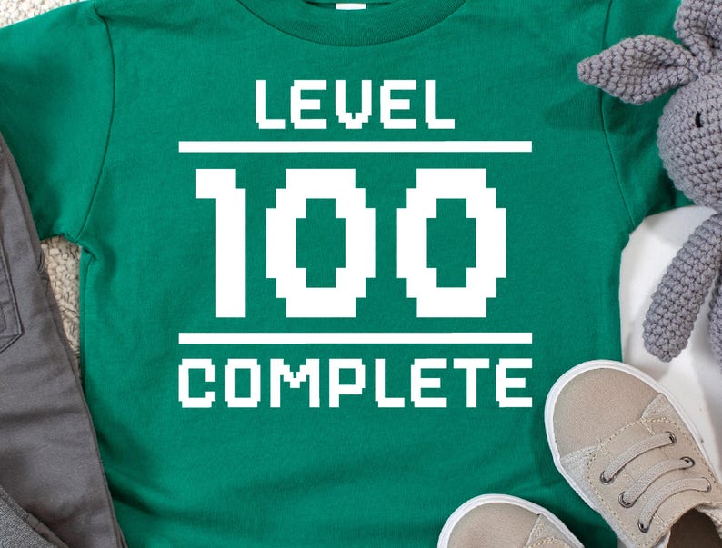 Level 100 Complete School SVG - 100th Day of School Video Gamer Svg ...