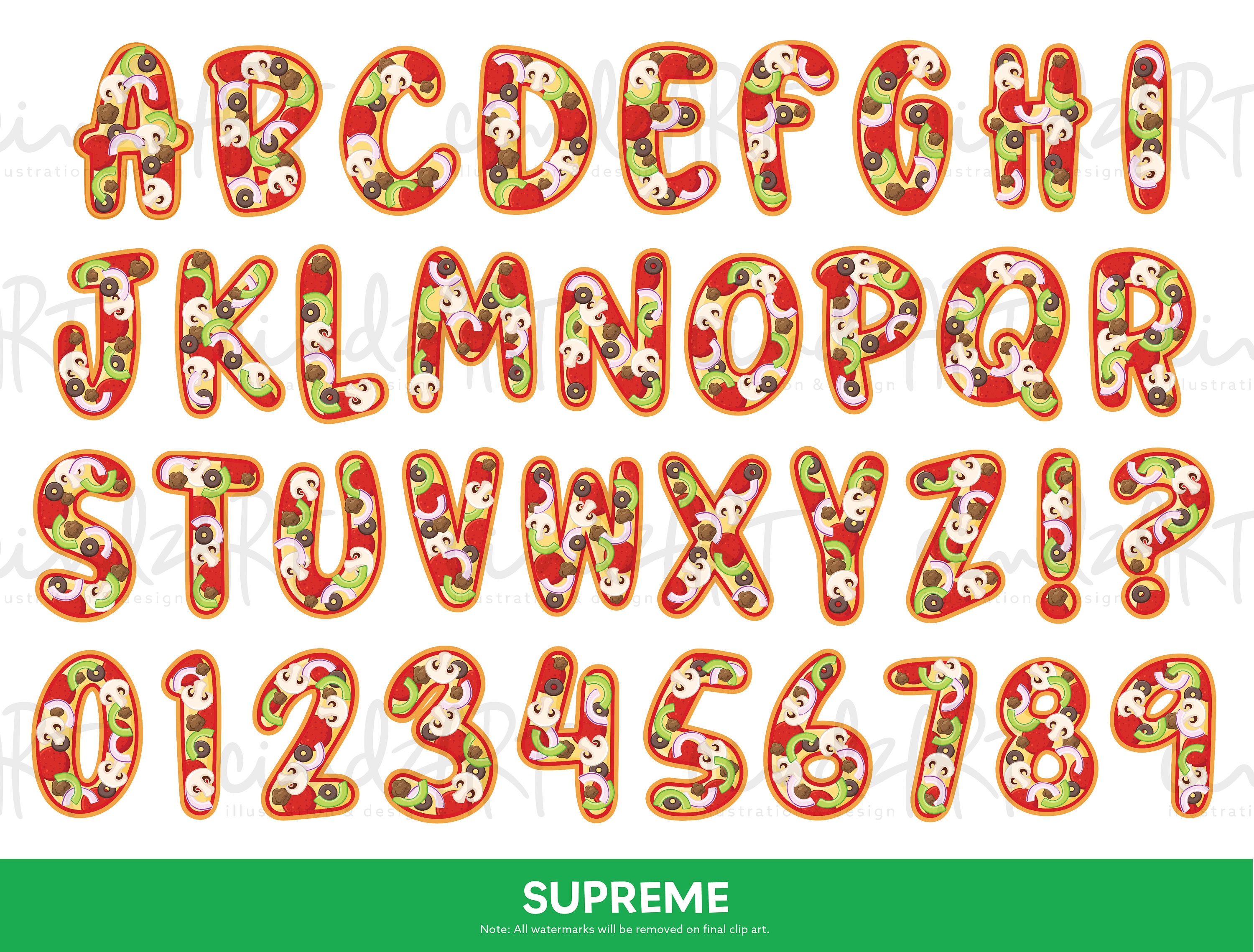 Pizza Letter Alphabet Number Clipart Pizza Party Clipart Etsy Pizza letter alphabet number clipart pizza party clipart etsy